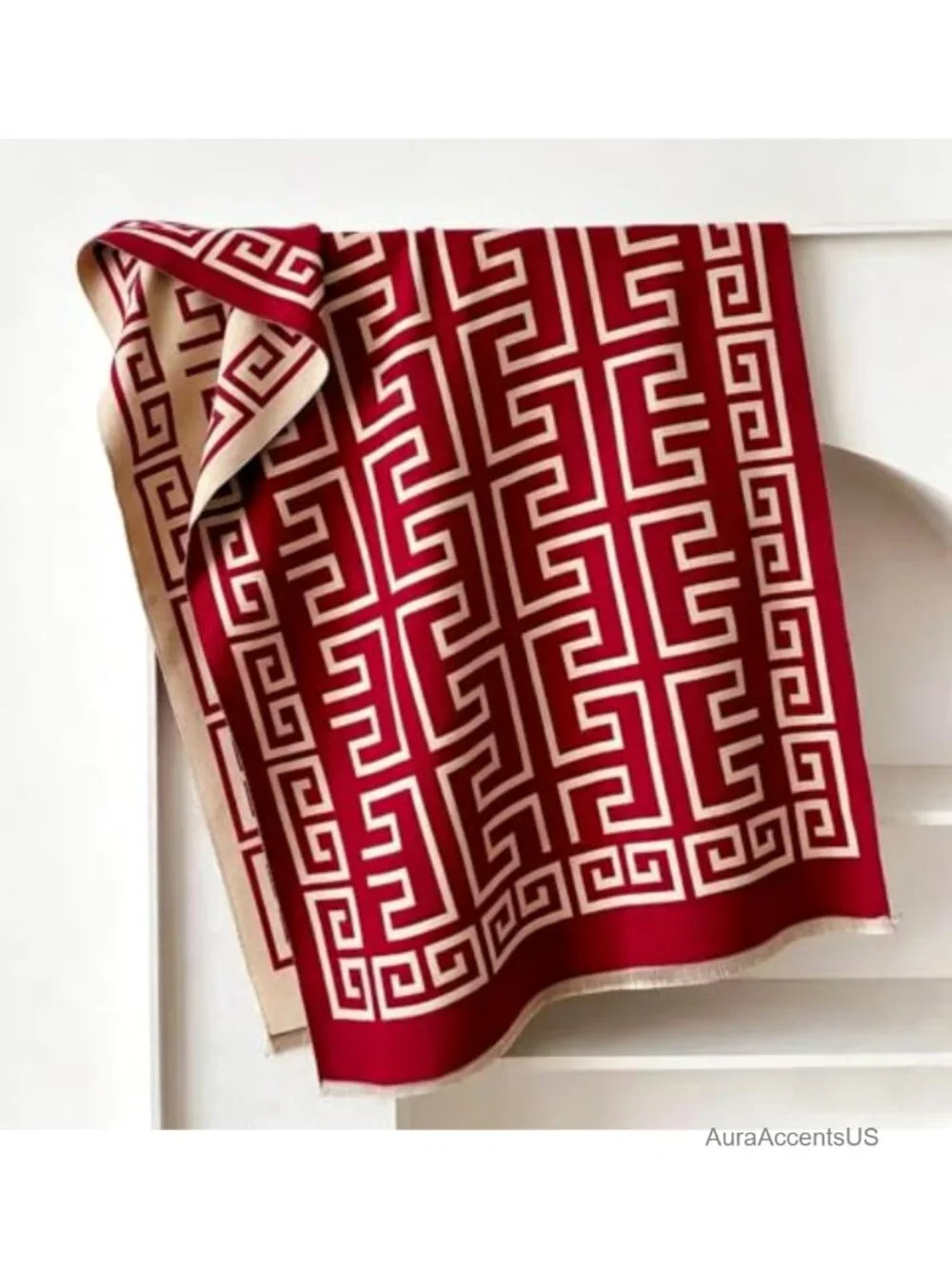 Womens Soft Shawl Wrap Winter Blanket Long Scarf Geometric Pattern